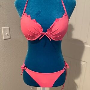Victoria’s Secret Hot Pink Bikini Set – 32B Top